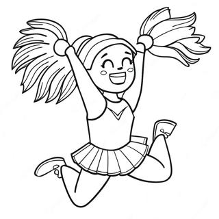 Pagini De Colorat Cu Cheerleader Sarind In Aer 134290 66389