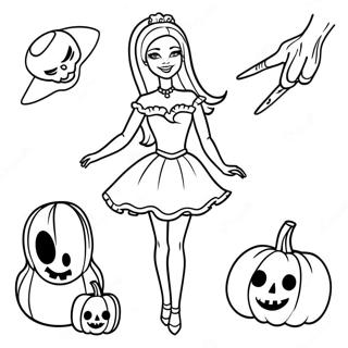 Halloween Barbie Desene De Colorat