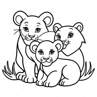 Pagini De Colorat Cu Familia De Leu Desene De Colorat