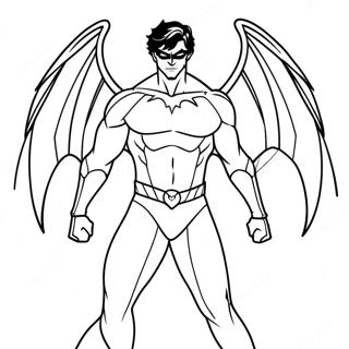 Nightwing Aripile Focului Desene De Colorat