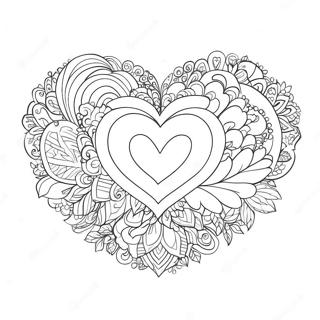 Pagini De Colorat Cu Inima De Valentines 135187-67084