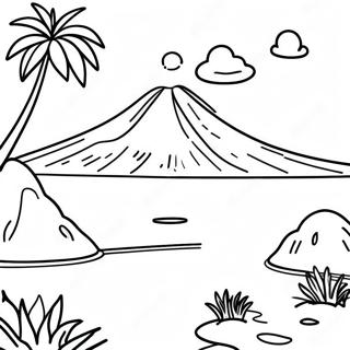 Pagini De Colorat Cu Vulcanul Taal Frumos 135341 67211
