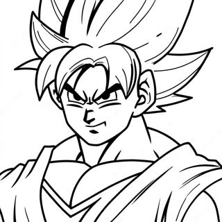 Pagina De Colorat Cu Goku Super Saiyan 4 135390-67243