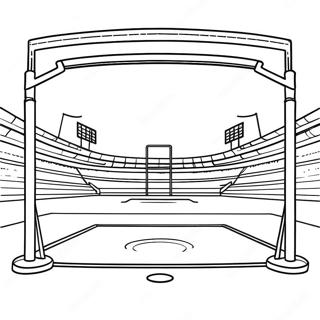 Pagina De Colorat Cu Teren De Fotbal Si Porti 135418-67276