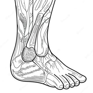 Pagini De Colorat Cu Anatomia Detaliata A Piciorului 135470-67318