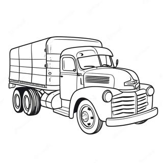 Desen De Colorat Cu Camion Vintage 135673-67465