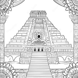 Pagina De Colorat Cu Templu Maya Complicat 135853-67605