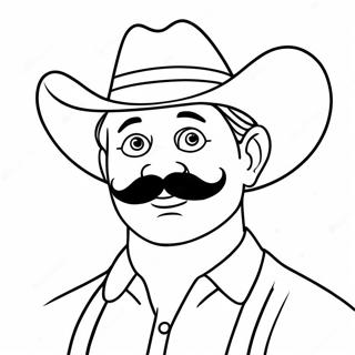 Pagini De Colorat Cu Tata Amuzant Cu Mustata 136031-67749