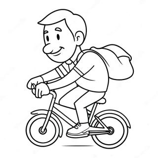 Pagini De Colorat Cu Tata Cool Pe Bicicleta 136032-67754