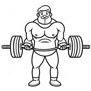 Tata Puternic Ridicand Greutati Pagina De Colorat 136033-67757