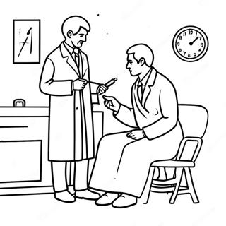 Pagina De Colorat Doctor Si Pacient Fermecator 136109 67814