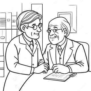 Pagina De Colorat Doctor Si Pacient Fermecator 136109 67815