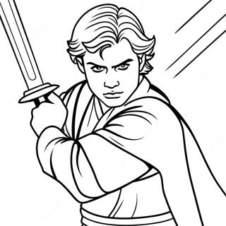 Pagina De Colorat Cu Anakin Skywalker In Batalie 136259-67925