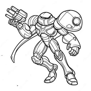 Metroid Desene De Colorat