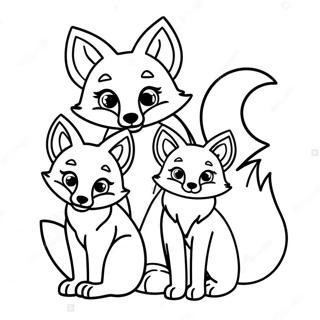 Pagina De Colorat Cu Familia Vulpitei 136569 68173