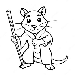 Splinter Cu Un Baston Pagina De Colorat 136622-68219