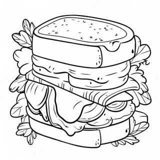 Sandwich Cu Legume Pagina De Colorat 136647 68382