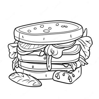 Sandwich Cu Legume Pagina De Colorat 136647 68383