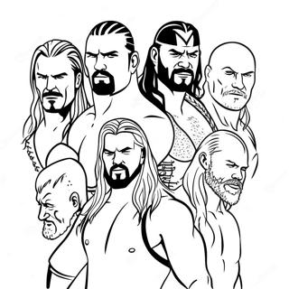 Pagini De Colorat Cu Superstaruri Wwe In Actiune 136798 68494