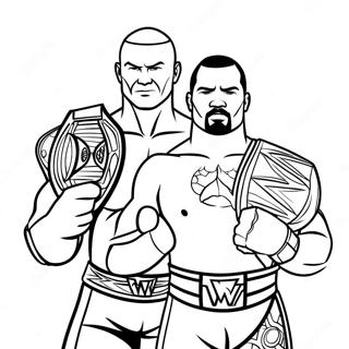 Pagini De Colorat Cu Campionii Tag Team Wwe 136801-68506