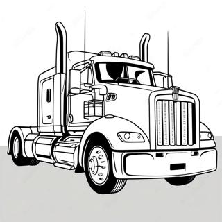 Pagini De Colorat Cu Camionul Kenworth In Actiune 136825 68518