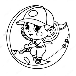 Pagina De Colorat Cu Iubirea Pentru Softball 137311-68892