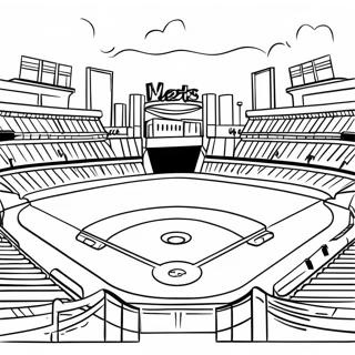 Pagini De Colorat Cu Scena Stadionului Mets 137493-69045