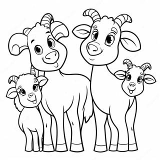 Pagina De Colorat Cu Familia De Capre Dragute 137596 69127