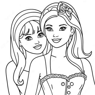 Pagina De Colorat Cu Papusa Barbie Si Prietenii 137750 69246