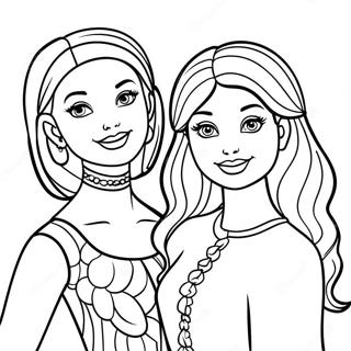 Pagina De Colorat Cu Papusa Barbie Si Prietenii 137750 69248