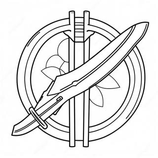 Pagina De Colorat Cu Logo Ul Sword Art Online 137929-69385