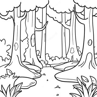 Pagini De Colorat Cu Padure Verde Luxurianta 138109 69528
