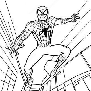 Pagini De Colorat Cu Spider Man In Costum Negru Plin De Actiune 138338-69698