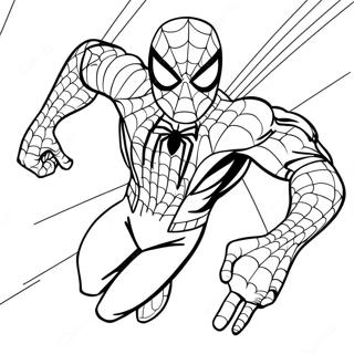 Pagini De Colorat Cu Spider Man In Costum Negru Plin De Actiune 138338-69699