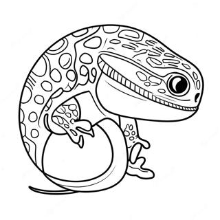 Pagini De Colorat Cu Gecko Leopard Realist 138364 69718