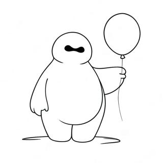 Pagina De Colorat Baymax Dragut Cu Balon 138439-69774