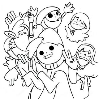 Personaje Danganronpa In Actiune Desen De Colorat 138568 69879