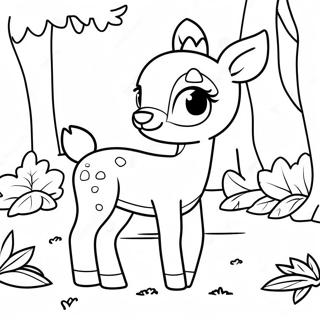 Pui De Cerb Dragut In Padure Pagina De Colorat 138695 69975