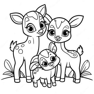 Familia De Pui De Cerb Pagina De Colorat 138697-69983