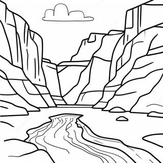 Pagini De Colorat Cu Scena Raului Din Marele Canion 138773-70041
