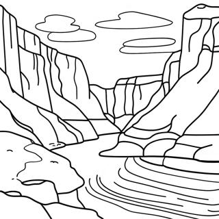 Pagini De Colorat Cu Scena Raului Din Marele Canion 138773-70043