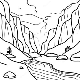 Pagini De Colorat Cu Scena Raului Din Marele Canion 138773-70044