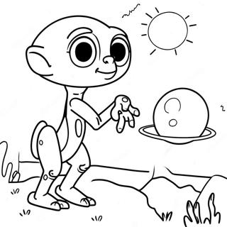 Pagini De Colorat Cu Et In Lumina Lunii 138875 70122