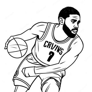 Pagina De Colorat Kyrie Irving Dribling Baschet 139232-70393