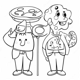 Pagina De Colorat Personaje Amuzante De Ziua Pi 139260-70421