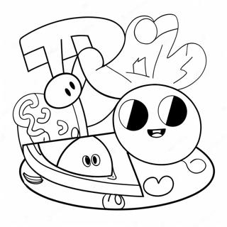 Pagina De Colorat Personaje Amuzante De Ziua Pi 139260-70423