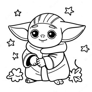 Baby Yoda Crăciun Desene De Colorat