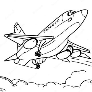 Avion Cu Reactie Decoland Pagina De Colorat 13967 3055