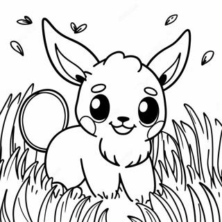 Eevee Jucandu Se In Iarba Pagina De Colorat 14241-3110