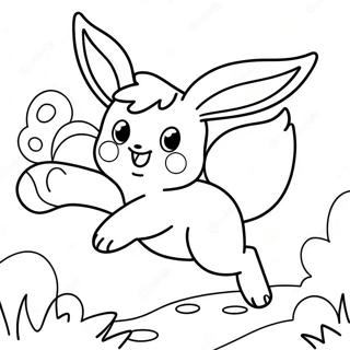 Eevee Fericit Sari Pagina De Colorat 14243-3117